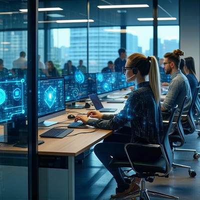 cybersecurity training class being given in modern business setting-1