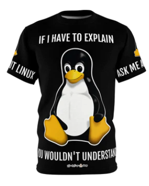 Explaining Linux T-shirt Unisex AOP