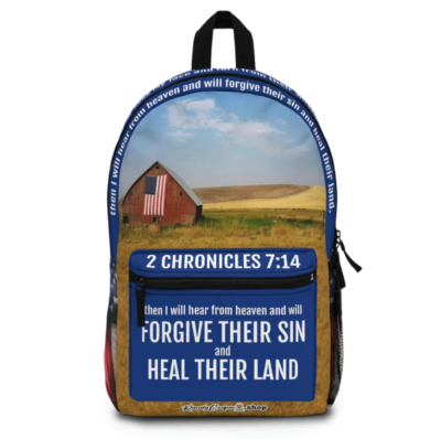 Heal Their Land 2 Chronicles 7:14, Christian Backpack